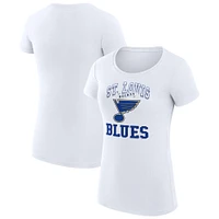 Women's G-III 4Her by Carl Banks St. Louis Blues Team Logo Graphic Fitted T-Shirt