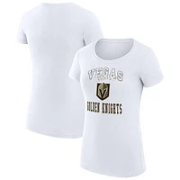 Women's G-III 4Her by Carl Banks Vegas Golden Knights Team Logo Graphic Fitted T-Shirt