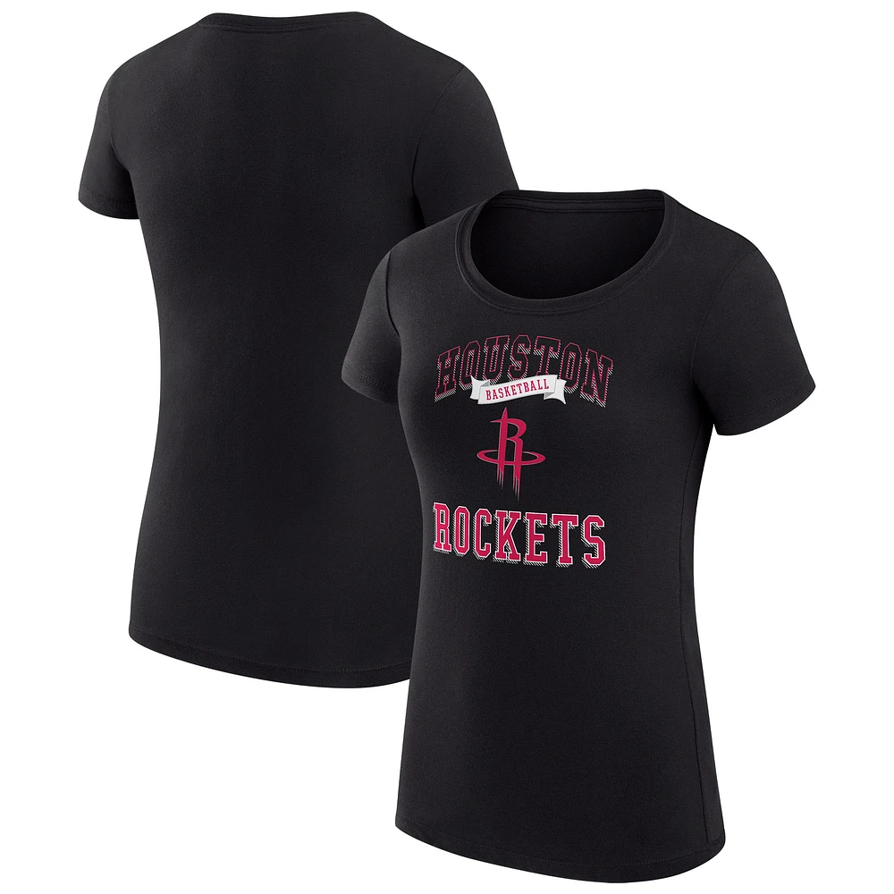 Women's G-III 4Her by Carl Banks Houston Rockets Team Logo Fitted T-Shirt
