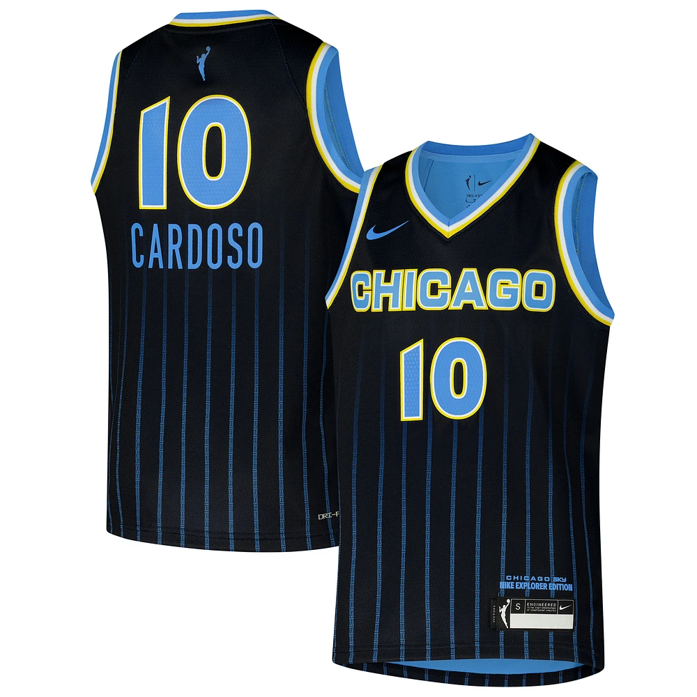 Youth Nike Kamilla Cardoso Black Chicago Sky 2024 WNBA Draft Explorer Edition Victory Player Jersey