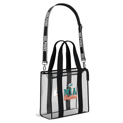 WEAR by Erin Andrews Miami Dolphins Stadium Tote Bag with Team Color Trim