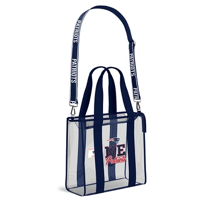 WEAR by Erin Andrews New England Patriots Stadium Tote Bag with Team Color Trim