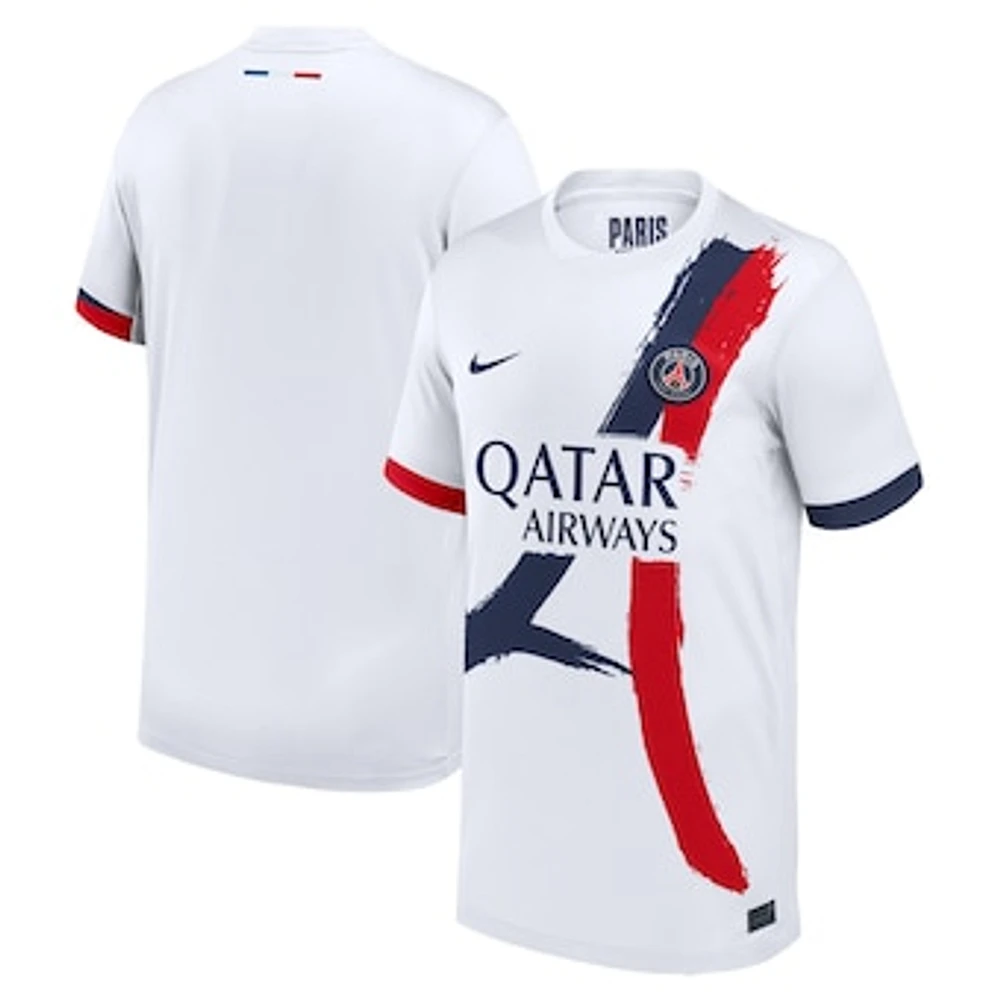 Youth Nike White Paris Saint-Germain 2024/25 Away Replica Jersey