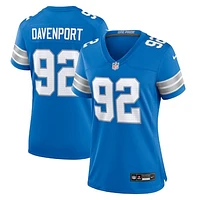 Women's Nike Marcus Davenport  Blue Detroit Lions Team Game Jersey