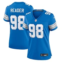 Women's Nike D.J. Reader  Blue Detroit Lions Team Game Jersey