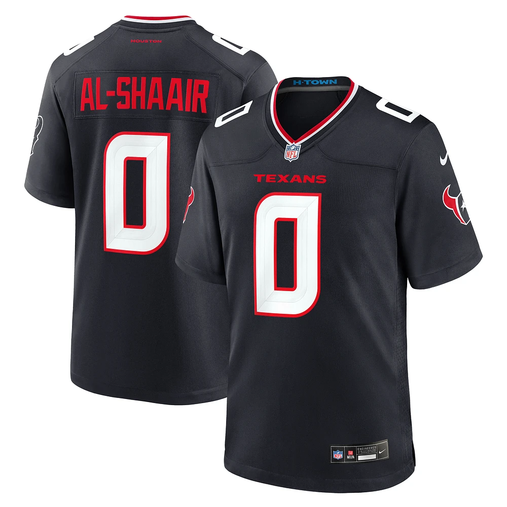 Men's Nike Azeez Al-Shaair  Navy Houston Texans Team Game Jersey