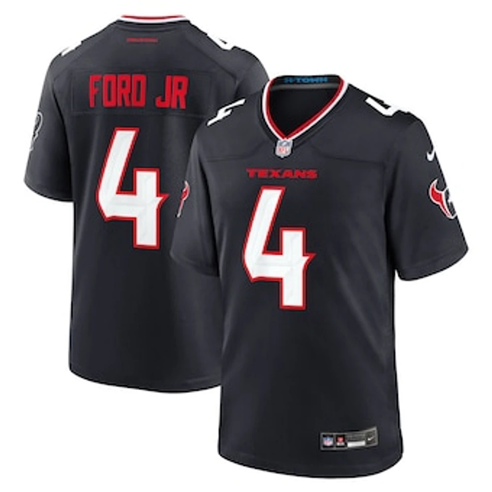 Men's Nike Mike Ford  Navy Houston Texans Team Game Jersey