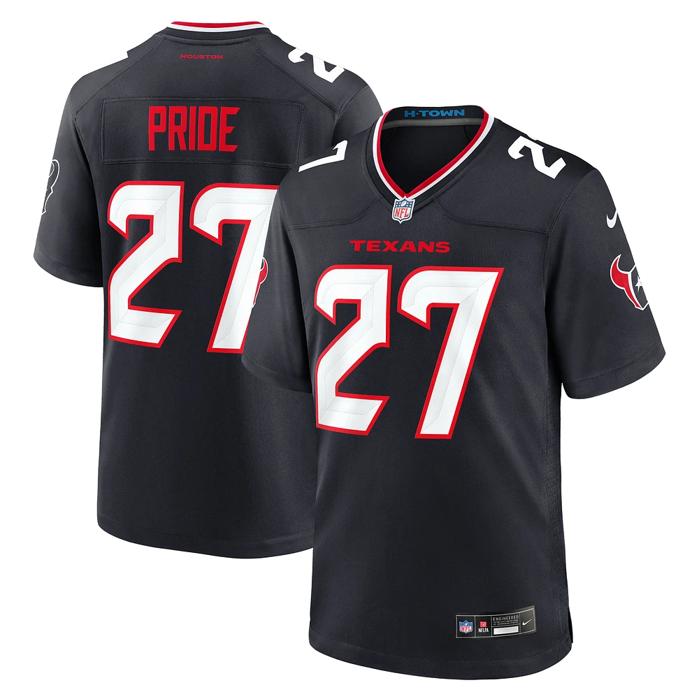 Men's Nike Troy Pride  Navy Houston Texans Team Game Jersey