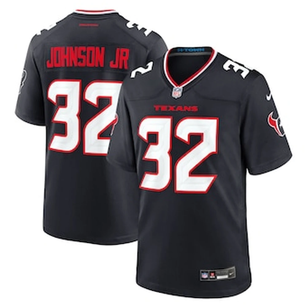 Men's Nike Lonnie Johnson Jr.  Navy Houston Texans Team Game Jersey