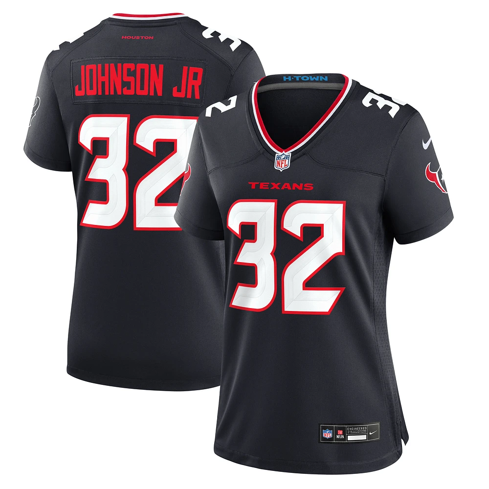 Women's Nike Lonnie Johnson Jr.  Navy Houston Texans Team Game Jersey