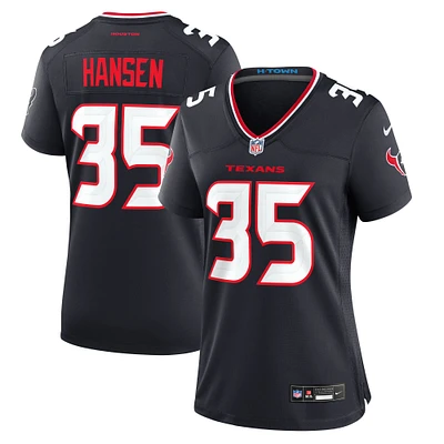 Women's Nike Jake Hansen  Navy Houston Texans Team Game Jersey