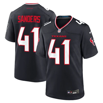 Men's Nike Myjai Sanders  Navy Houston Texans Team Game Jersey