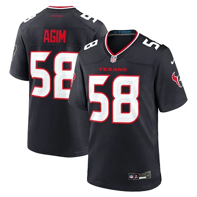 Men's Nike McTelvin Agim  Navy Houston Texans Team Game Jersey