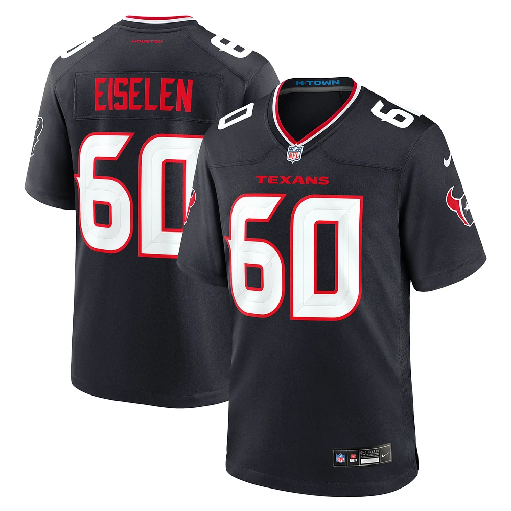 Men's Nike Dieter Eiselen  Navy Houston Texans Team Game Jersey