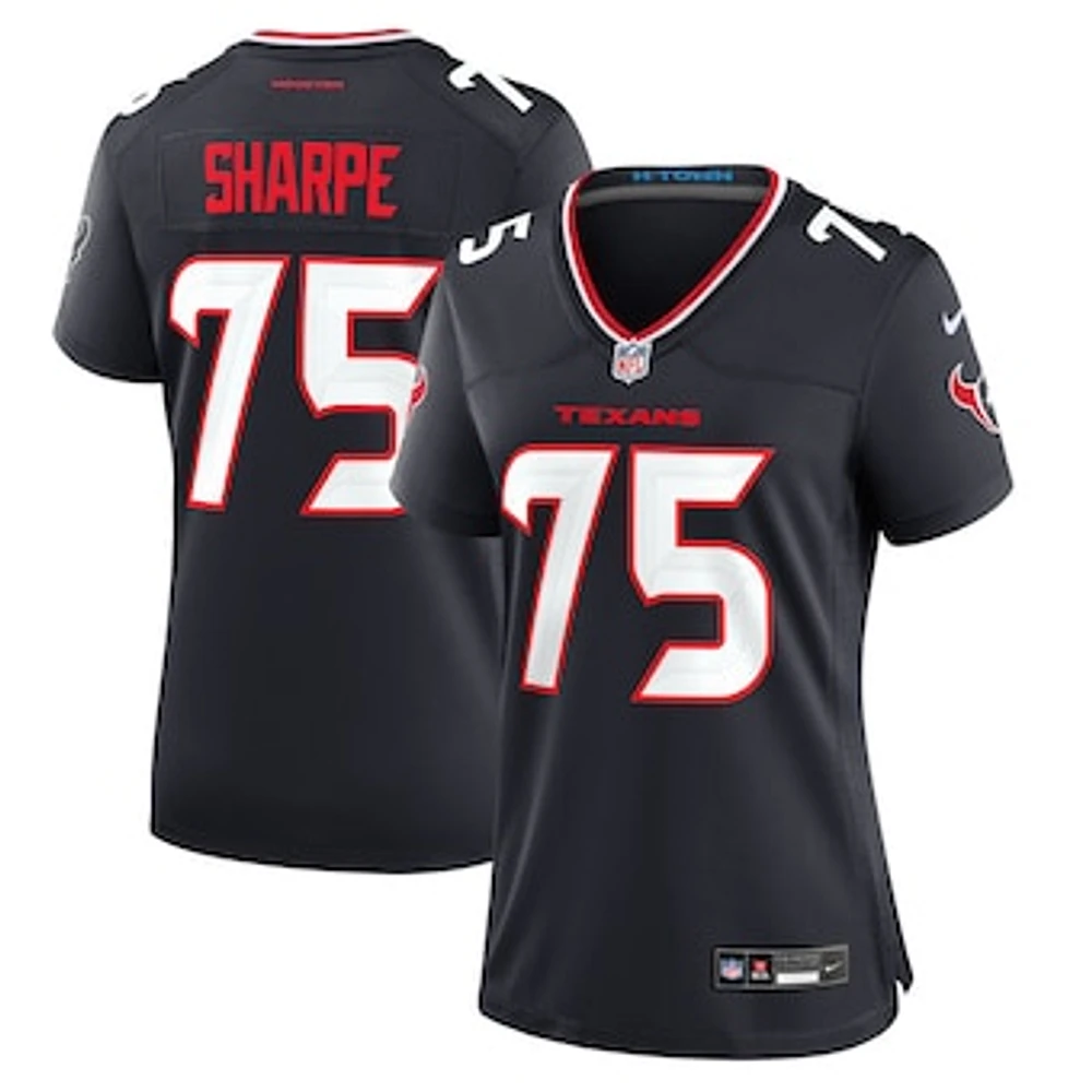 Women's Nike David Sharpe  Navy Houston Texans Team Game Jersey