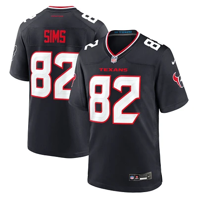 Men's Nike Steven Sims  Navy Houston Texans Team Game Jersey