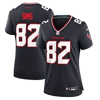 Women's Nike Steven Sims  Navy Houston Texans Team Game Jersey