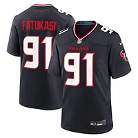 Men's Nike Folorunso Fatukasi  Navy Houston Texans Team Game Jersey