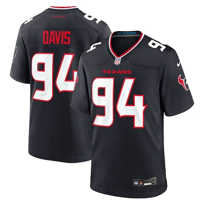 Men's Nike Khalil Davis  Navy Houston Texans Team Game Jersey