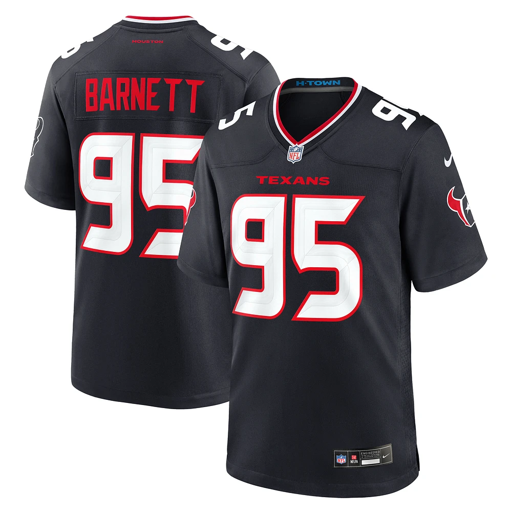 Men's Nike Derek Barnett Navy Houston Texans Team Game Jersey