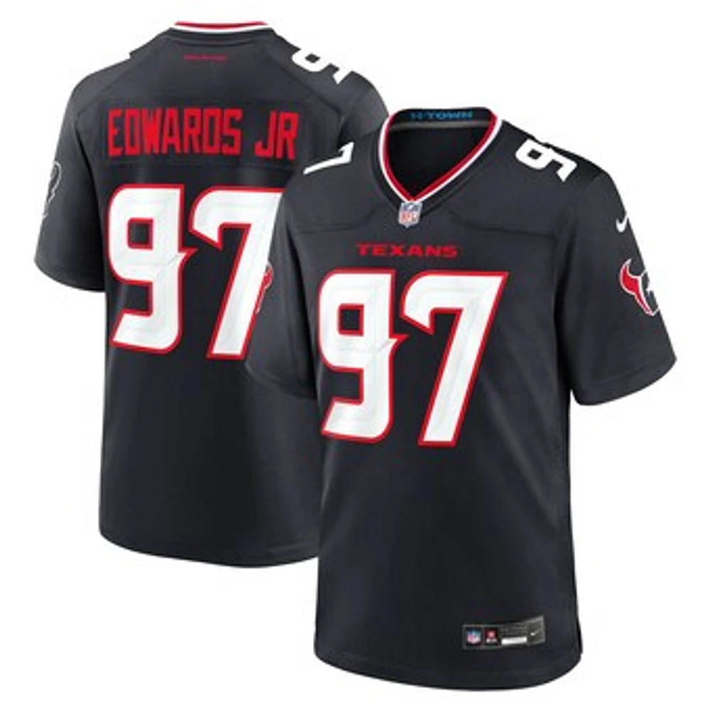 Men's Nike Mario Edwards Jr.  Navy Houston Texans Team Game Jersey