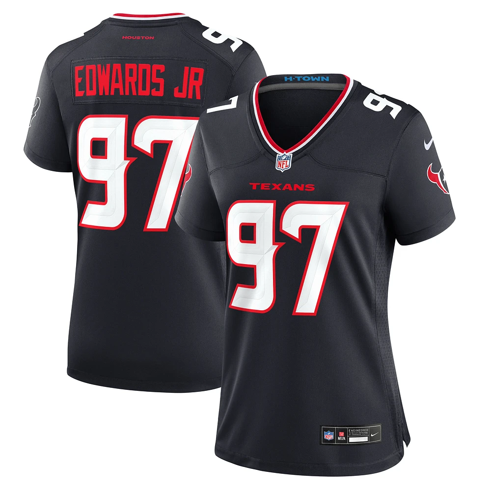 Women's Nike Mario Edwards Jr.  Navy Houston Texans Team Game Jersey