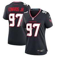 Women's Nike Mario Edwards Jr.  Navy Houston Texans Team Game Jersey