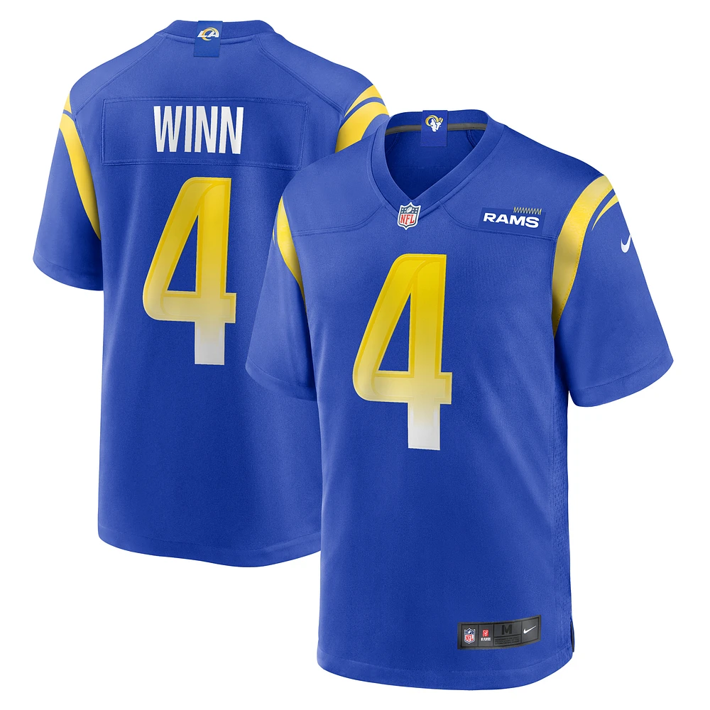 Men's Nike Dresser Winn  Royal Los Angeles Rams Team Game Jersey