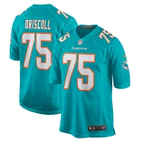 Men's Nike Jack Driscoll  Aqua Miami Dolphins Team Game Jersey