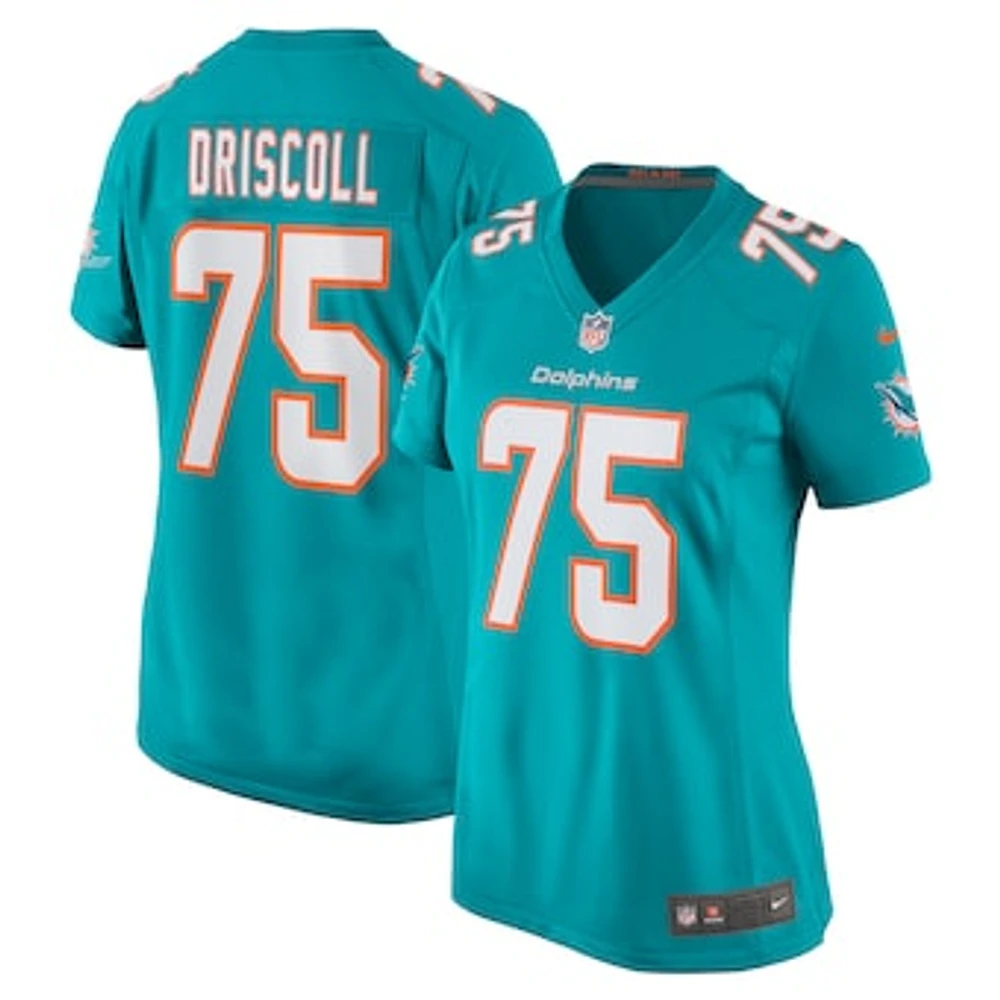 Women's Nike Jack Driscoll  Aqua Miami Dolphins Team Game Jersey