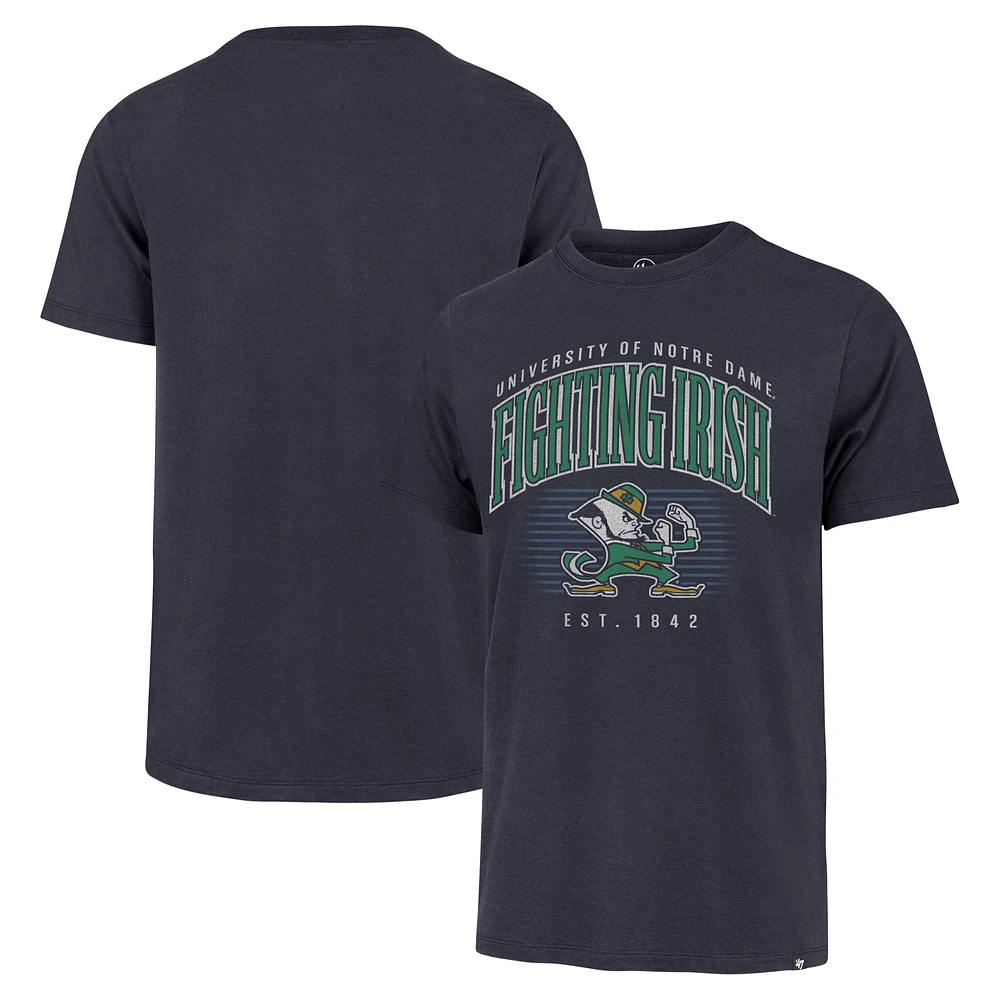 Men's '47 Navy Notre Dame Fighting Irish Double Header Franklin T-Shirt