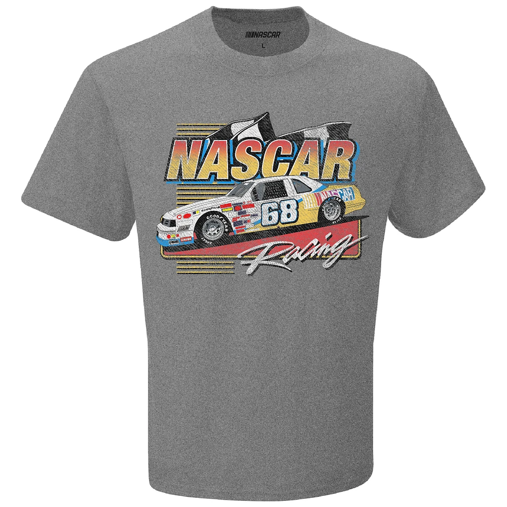 Men's NASCAR Gray Racing Car T-Shirt