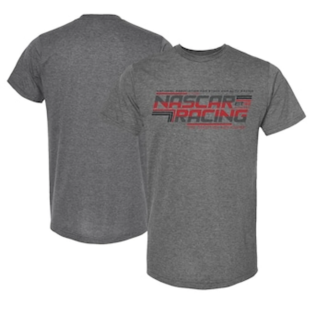 Men's NASCAR Heather Charcoal Racing Text T-Shirt