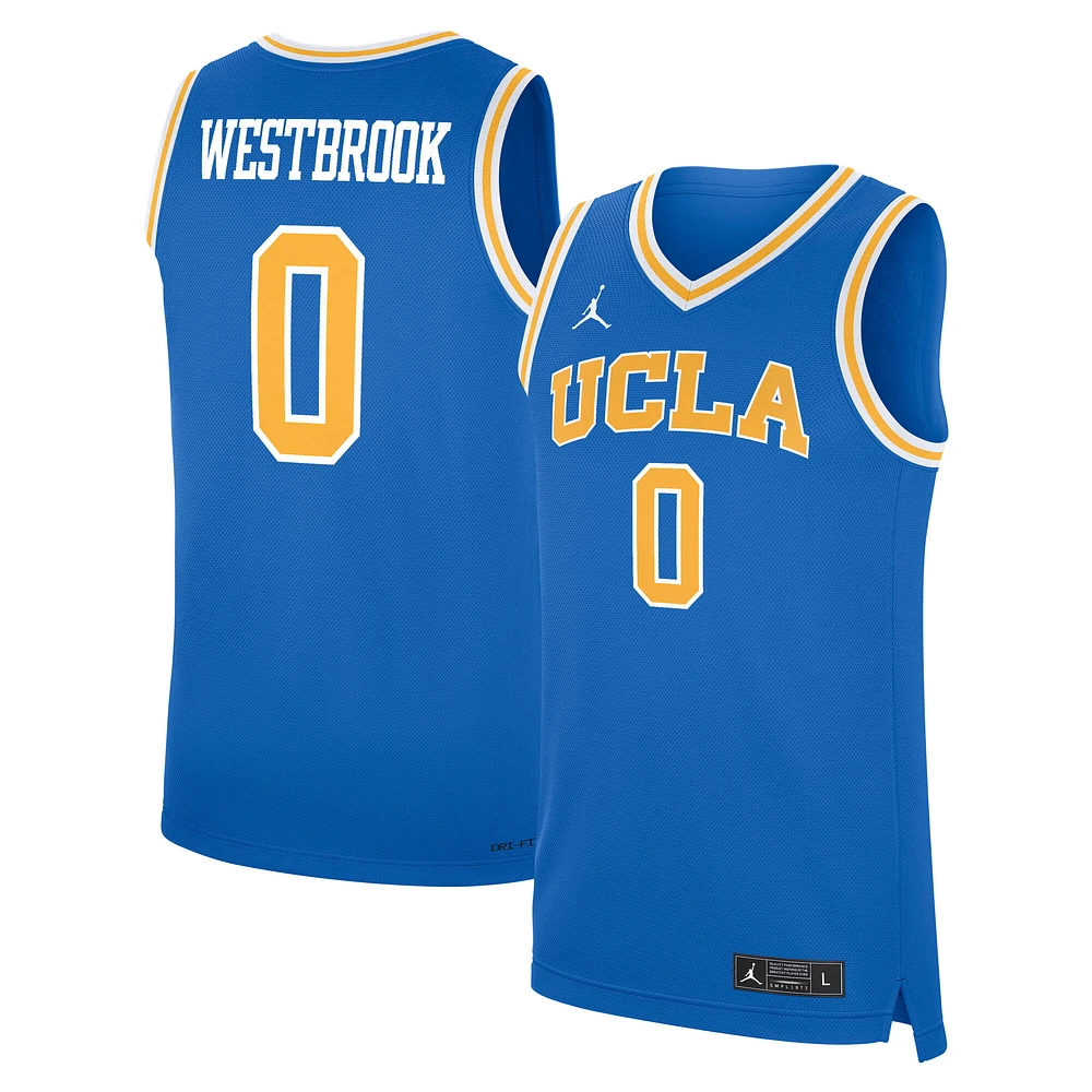 Men's Jordan Brand Russell Westbrook Blue UCLA Bruins Performance Replica Basketball Jersey