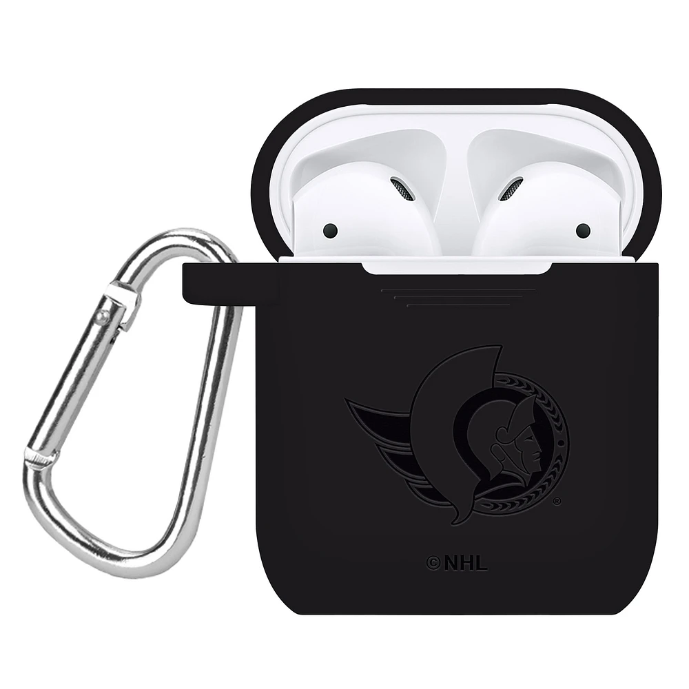 Crimson Ottawa Senators Debossed Silicone AirPods Case Cover