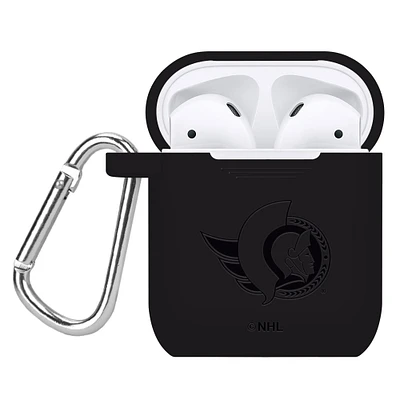 Crimson Ottawa Senators Debossed Silicone AirPods Case Cover