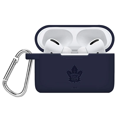 Navy Toronto Maple Leafs Debossed Silicone Airpods Pro Case Cover