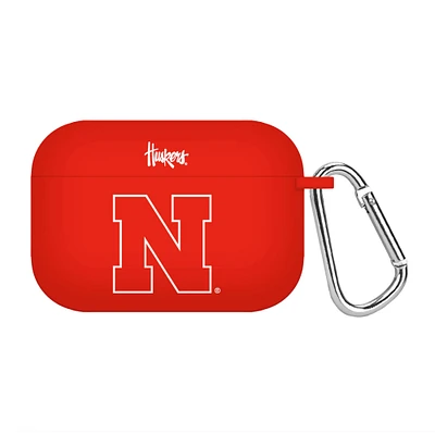 Red Nebraska Huskers Silicone AirPods Pro Case Cover