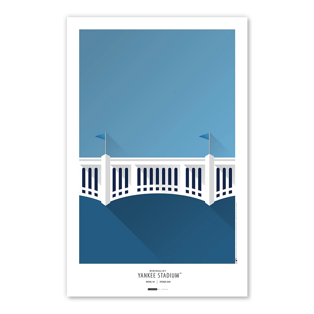 New York Yankees Yankee Stadium 11x17 Minimalist Poster Print