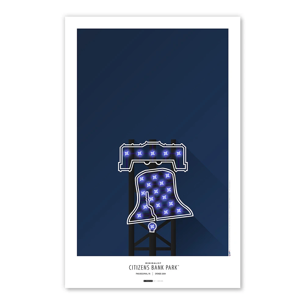 Philadelphia Phillies Citizens Bank Park 11x17 Minimalist Poster Print