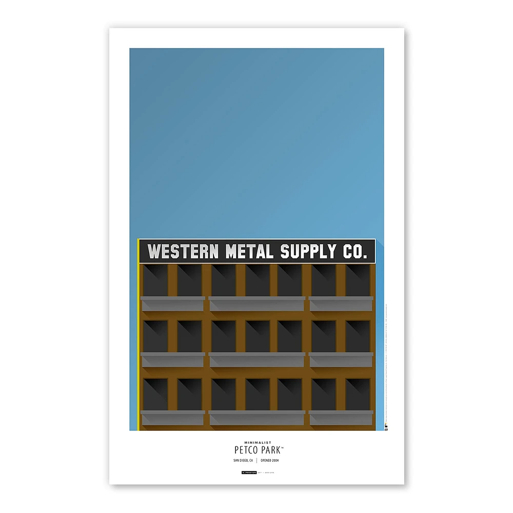 San Diego Padres Petco Park 11x17 Minimalist Poster Print
