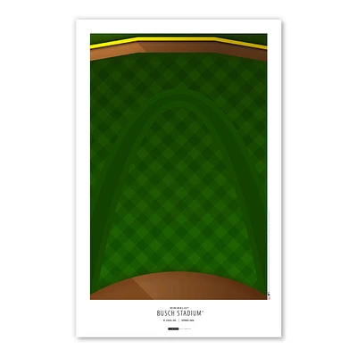 St. Louis Cardinals Busch Stadium 11x17 Minimalist Poster Print