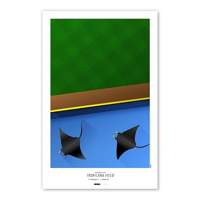 Tampa Bay Rays Tropicana Field 11x17 Minimalist Poster Print