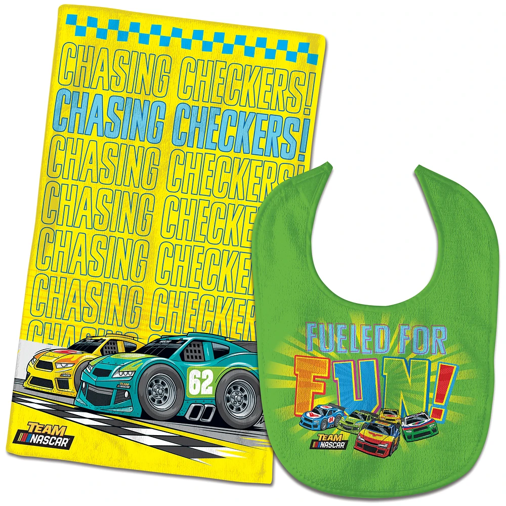 WinCraft NASCAR Bib & Burp Cloth Set