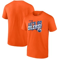 Men's Fanatics Orange Edmonton Oilers 2024 Stanley Cup Playoffs Slogan T-Shirt