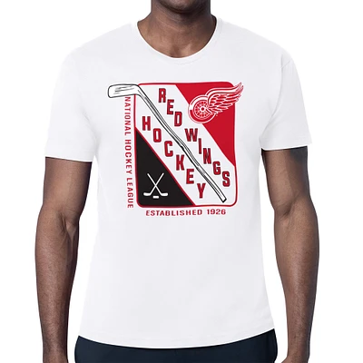 Men's Starter White Detroit Red Wings Shield Graphic T-Shirt
