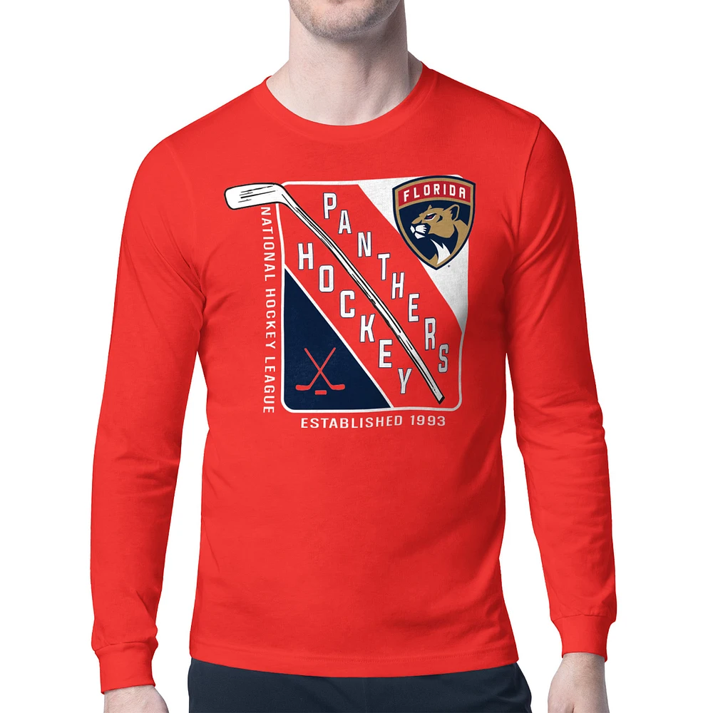Men's Starter Florida Panthers Shield Long Sleeve Graphic T-Shirt