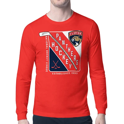 Men's Starter Florida Panthers Shield Long Sleeve Graphic T-Shirt