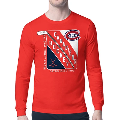 Men's Starter Montreal Canadiens Shield Long Sleeve Graphic T-Shirt
