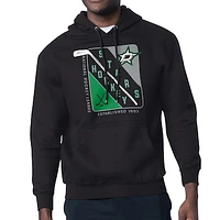 Men's Starter Black Dallas Stars Shield Logo Pullover Hoodie